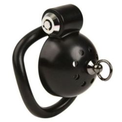 Cage avec laisse Round Leash 4 x 3.5 cm Noire