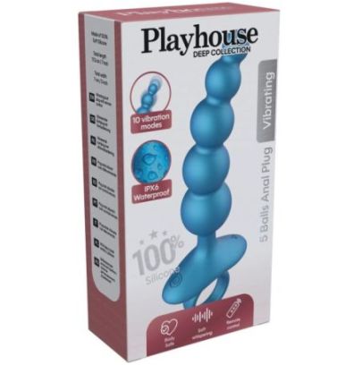 Plug vibrant Blueballs 12 x 3cm