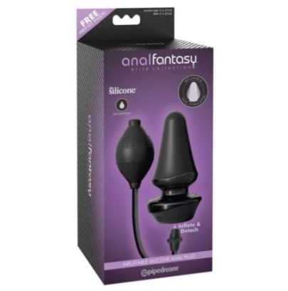 Plug Gonflable Silicone 9.5 x 5.5 cm Noir