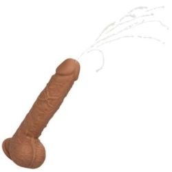Gode Éjaculateur Vibrant Fuck Squirting 17 x 4.2cm Marron pas cher