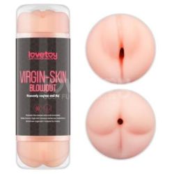 Masturbateur 2 entrées vagin-anus Virgin-skin blowout Rose pas cher