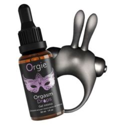 Coffret Cockring rabbit + Gel stimulant clitoris Orgasmic bunny pas cher