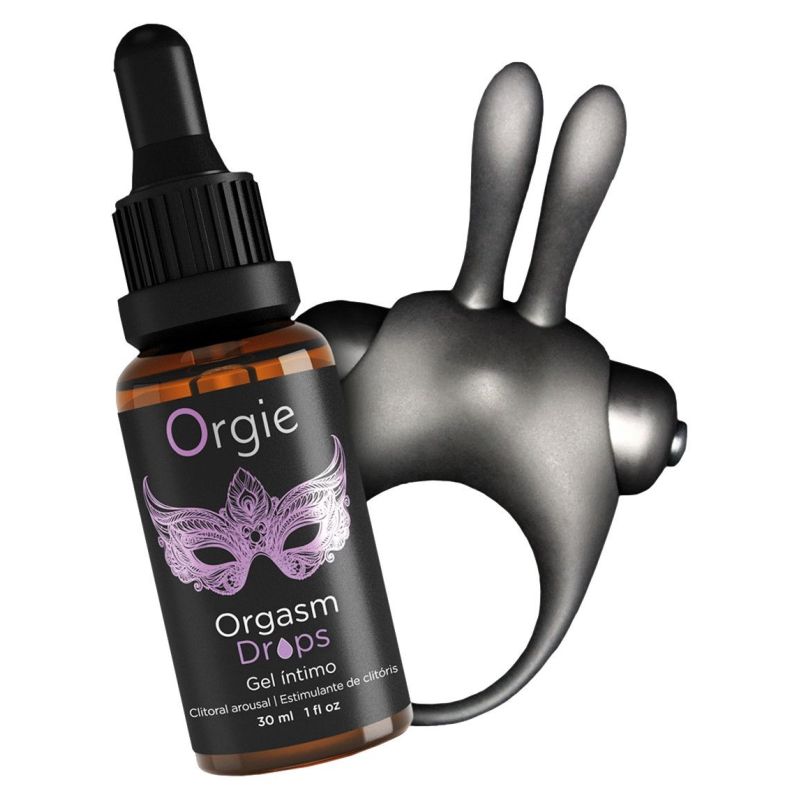 Coffret Cockring rabbit + Gel stimulant clitoris Orgasmic bunny