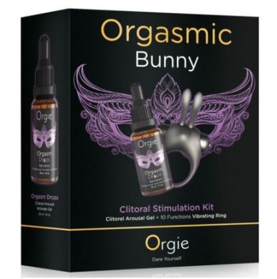 Coffret Cockring rabbit + Gel stimulant clitoris Orgasmic bunny