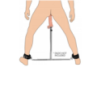 Barre de maintien avec menottes de chevilles et Dildo