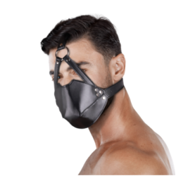 Muselière avec Bâillon Head Harness Noire