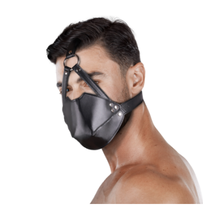 Muselière avec Bâillon Head Harness Noire