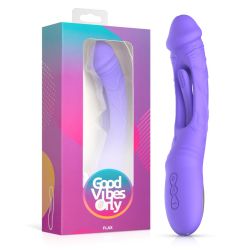 Godemiché vibrant avec stimulateur du point G Flax - Good Vibes Only pas cher