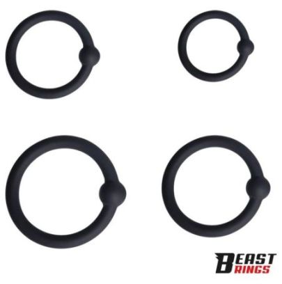 Lot de 4 Anneaux de gland Updick 25-34 mm Noirs pas cher