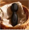 Mini Wand Lunius 11 cm Noir - 10 Vibrations