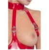 Body ouvert VINYL BODY OPEN Rouge Taille XXL