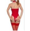 Body ouvert VINYL BODY OPEN Rouge Taille XXL