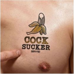 Tatouage temporaire Cock Sucker 9 x 6.5cm pas cher