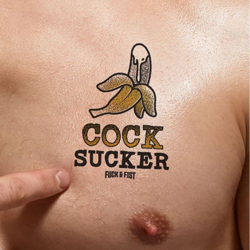 Tatouage temporaire Cock Sucker 9 x 6.5cm Tatouage temporaire Cock Sucker 9 x 6.5cm