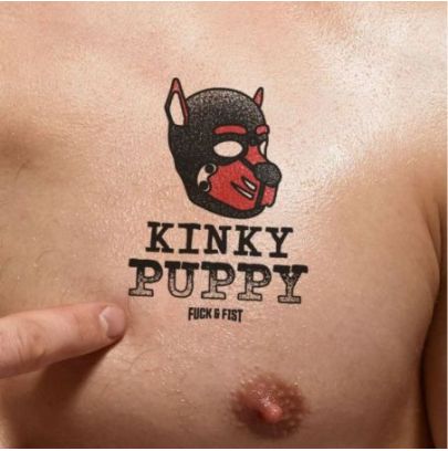 Tatouage temporaire Kinky Puppy 9 x 6.5cm pas cher
