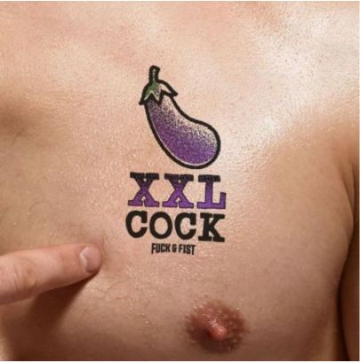 Tatouage temporaire XXL Cock 9 x 5cm pas cher
