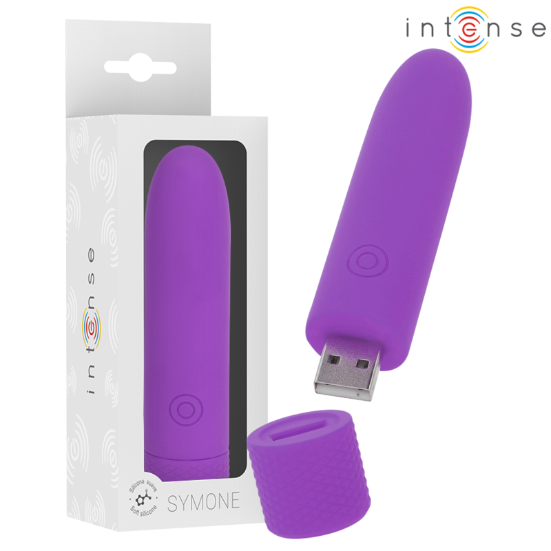 Bullet Vibrant Rechargeable 8 Modes Violet Intense Symone Bullet Vibrant Rechargeable 8 Modes Violet Intense Symone