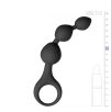 Gode Anal à Boules en Silicone Noir 15,5 cm