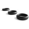 Cockring en métal Donut Strass Noir - Diamètre 52mm