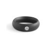 Cockring en métal Donut Strass Noir - Diamètre 52mm