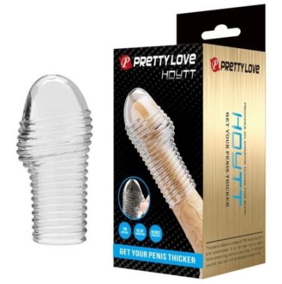 Gaine de pénis épaississante Hottt transparente - Pretty Love pas cher