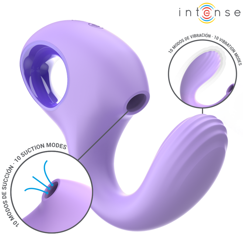 Vibrateur et stimulateur Baxter violet - Intense