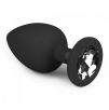 Plug Anal Bijou Diamond 8 x 4 cm Noir