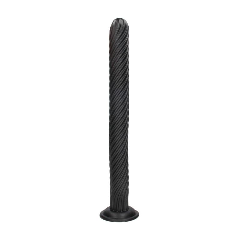 Plug Anal Torsadé Titan Twist – 48 cm – Noir