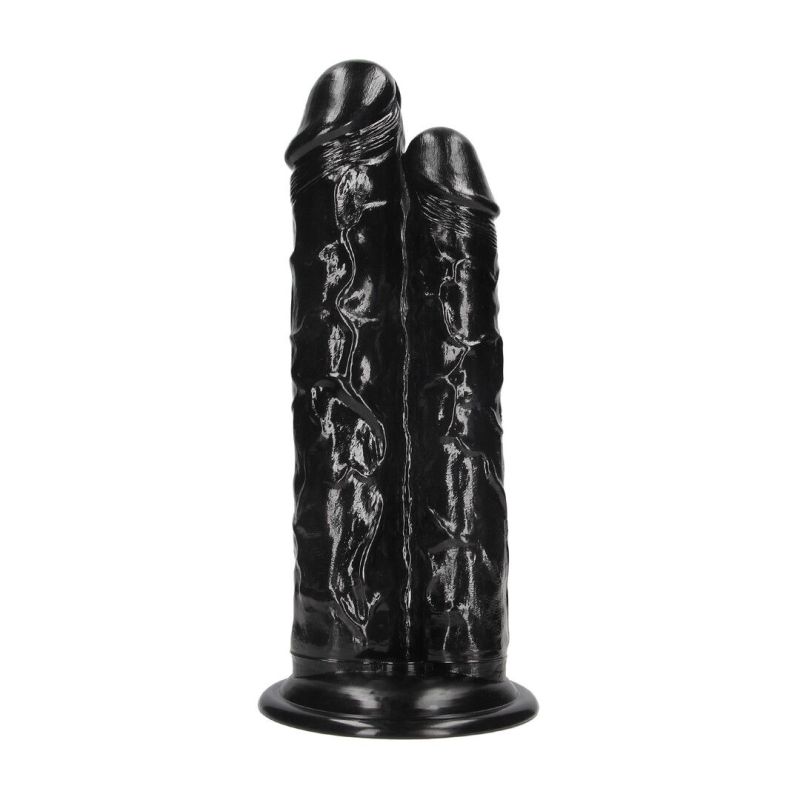 Double Gode Réaliste Double Titan – 24,5 cm – Noir Double Gode Réaliste Double Titan – 24,5 cm – Noir