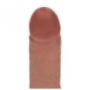 Gode Réaliste Vibrant Courbé Double Densité avec Ventouse – 15,5 cm – Beige