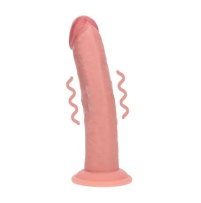 Gode Réaliste Vibrant Courbé Double Densité avec Ventouse – 20