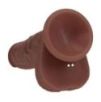 Gode Réaliste Vibrant Va-et-Vient Double Densité avec Testicules – 20,3 cm – Marron Gode Réaliste Vibrant Va-et-Vient Double Densité avec Testicules – 20,3 cm – Marron