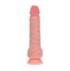 Gode Réaliste Vibrant Va-et-Vient Double Densité avec Testicules – 20,3 cm – Chair