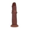 Gode Réaliste Double Densité à Peau réaliste – 15,5 cm – Marron