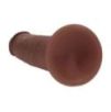 Gode Réaliste Double Densité à Peau réaliste – 15,5 cm – Marron
