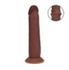 Gode Réaliste Double Densité à Peau réaliste – 20,5 cm – Marron
