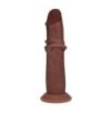Gode Réaliste Double Densité à Peau réaliste – 20,5 cm – Marron