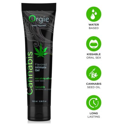Lubrifiant Eau aromatisé Cannabis Orgie 100 ml