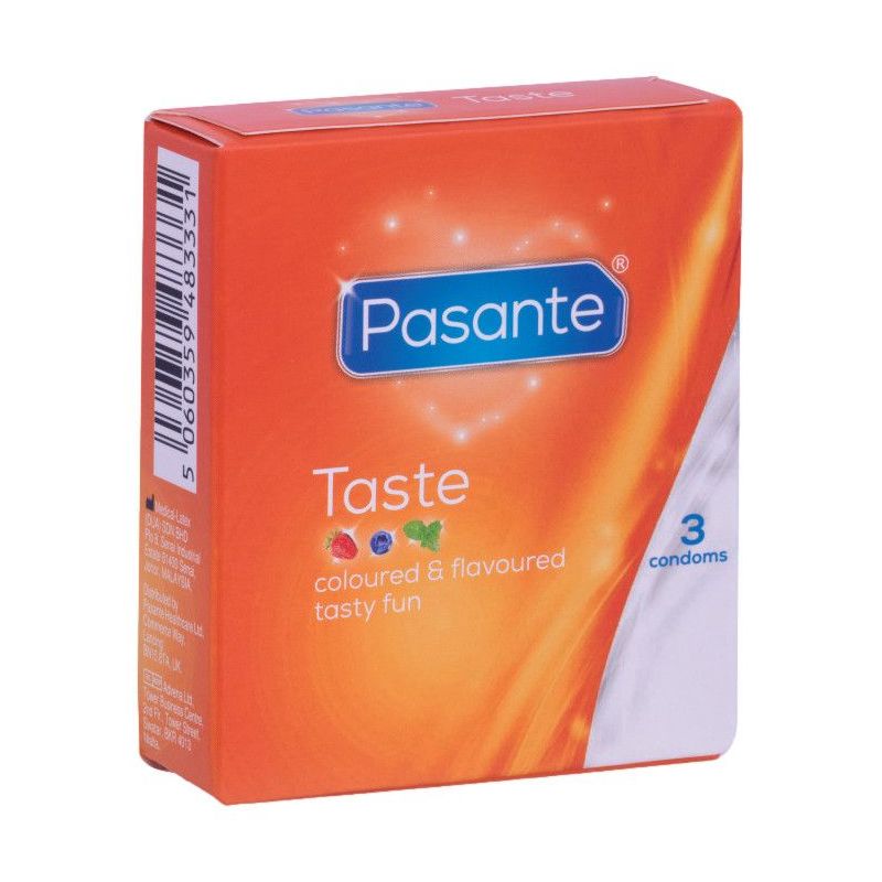 Préservatifs aromatisés Taste 53mm x3 Préservatifs aromatisés Taste 53mm x3