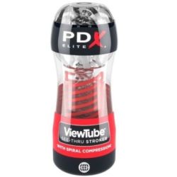 Masturbateur Transparent à Spirale et Compression ViewTube 2 - PDX Elite pas cher Masturbateur Transparent à Spirale et Compression ViewTube 2 - PDX Elite pas cher