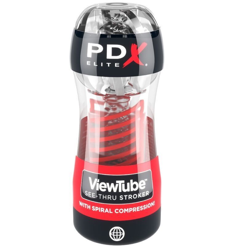 Masturbateur Transparent à Spirale et Compression ViewTube 2 - PDX Elite Masturbateur Transparent à Spirale et Compression ViewTube 2 - PDX Elite