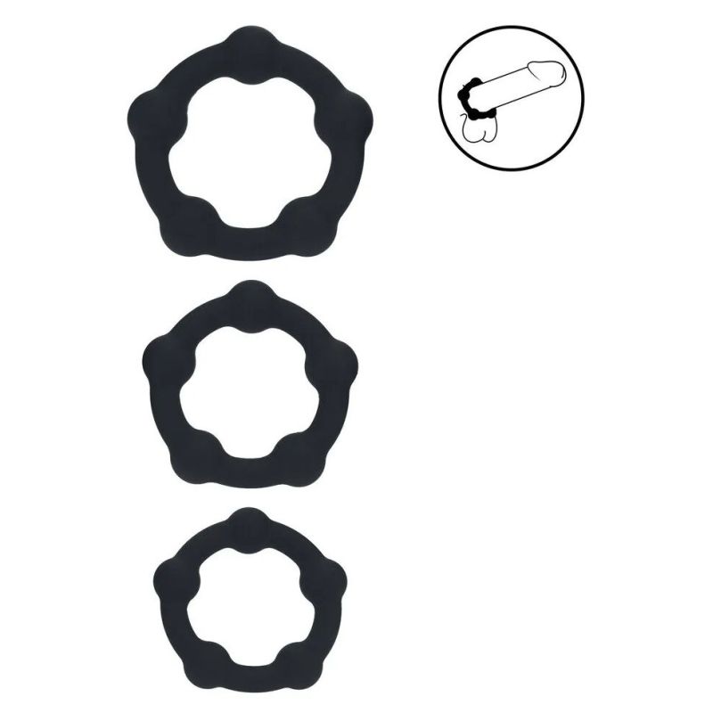 Lot de 3 Cockrings BeadCock Levelz