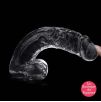 Gode transparent avec Bourses Flawless 16 x 3.5 cm Gode transparent avec Bourses Flawless 16 x 3.5 cm