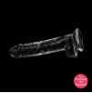 Gode transparent avec Bourses Flawless 16 x 3.5 cm Gode transparent avec Bourses Flawless 16 x 3.5 cm