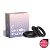 Lot de 3 cockring Silicone Set Ring Noirs Lot de 3 cockring Silicone Set Ring Noirs