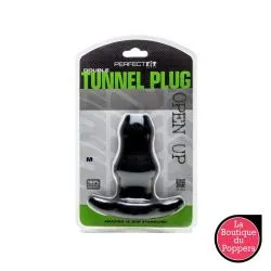 Double Tunnel Plug Noir Medium 9.5 x5.2 cm