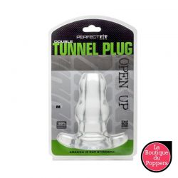 Double Tunnel Plug Transparent Medium 9.5 x 5.2 cm