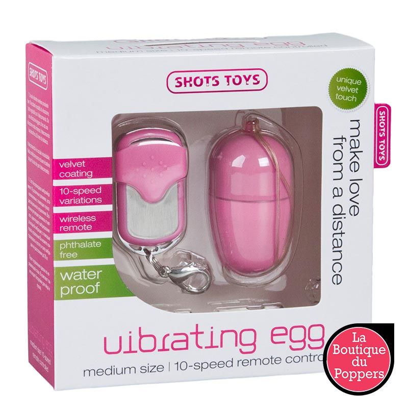Oeuf Vibrant sans fil Egg Medium 6 x 3.4 cm Rose pas cher sur La Bo