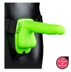 Gode Ceinture Creux Phosphorescent Nervuré - 20 cm Gode Ceinture Creux Phosphorescent Nervuré - 20 cm