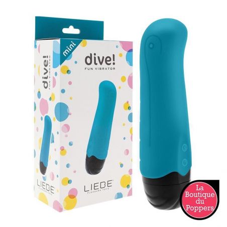 Mini Vibromasseur Dive en Silicone Bleu Ocean